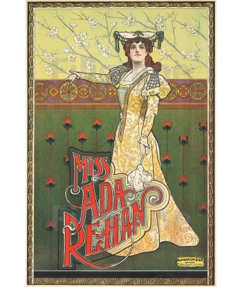 SPECTACLE Miss ADA REHAN Raht-POSTER/REPRODUCTION  d1 AFFICHE VINTAGE ouvre sa boutique