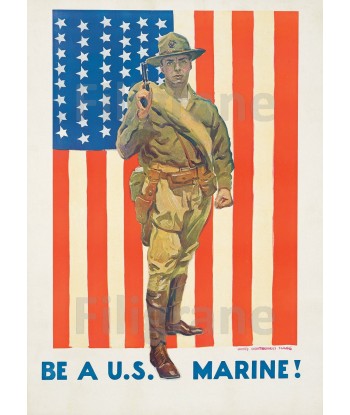 U.S MARINE ARMY Rkpe-POSTER/REPRODUCTION  d1 AFFICHE VINTAGE outlet