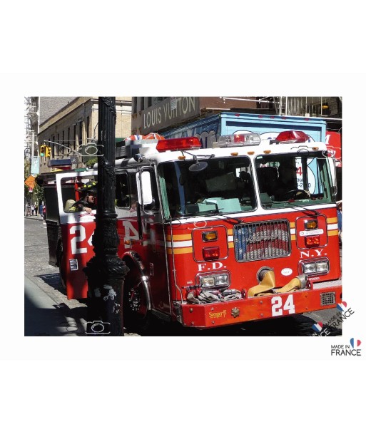 POMPIERS de NEW YORK mod1 - POSTER d'une PHOTO (Herbé©) la chaussure