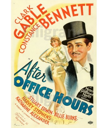 AFTER OFFICE HOURS FILM Robw-POSTER/REPRODUCTION d1 AFFICHE VINTAGE commande en ligne