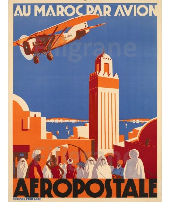 AIRLINES AéROPOSTALE MAROC Rwen-POSTER/REPRODUCTION d1 AFFICHE VINTAGE Les êtres humains sont 