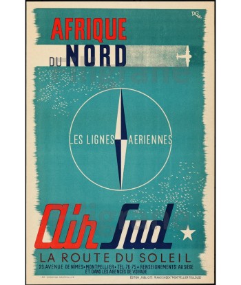 AIRLINES AIR SUD AFRIQUE DU NORD Rfqb-POSTER/REPRODUCTION d1 AFFICHE VINTAGE 50-70% off 