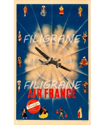 AIRLINES AVION Rkng-POSTER/REPRODUCTION d1 AFFICHE VINTAGE en stock