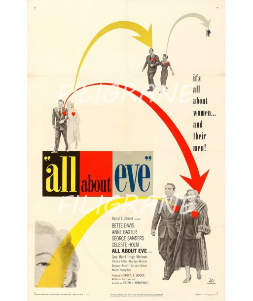 ALL about EVE FILM Rzor-POSTER/REPRODUCTION d1 AFFICHE VINTAGE france