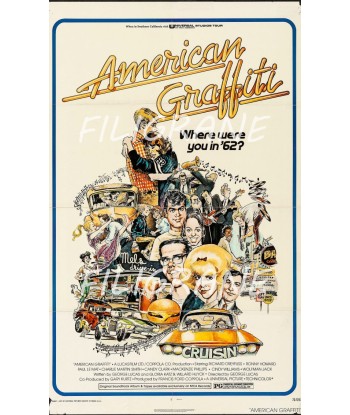 AMERICAN GRAFFITI FILM Ragh-POSTER/REPRODUCTION d1 AFFICHE VINTAGE commande en ligne