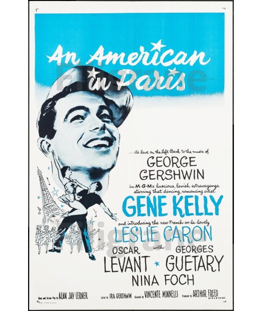 AN AMERICAN IN PARIS FILM Rlfd-POSTER/REPRODUCTION d1 AFFICHE VINTAGE Profitez des Offres !