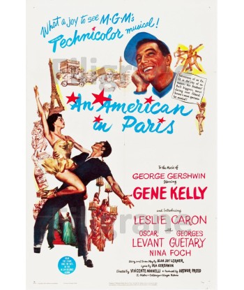 AN AMERICAN IN PARIS FILM Ropo-POSTER/REPRODUCTION d1 AFFICHE VINTAGE en stock