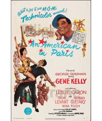 AN AMERICAN IN PARIS FILM Ryne-POSTER/REPRODUCTION d1 AFFICHE VINTAGE de pas cher