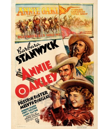 ANNIE OAKLEY FILM Rxvf-POSTER/REPRODUCTION d1 AFFICHE VINTAGE plus qu'un jeu 