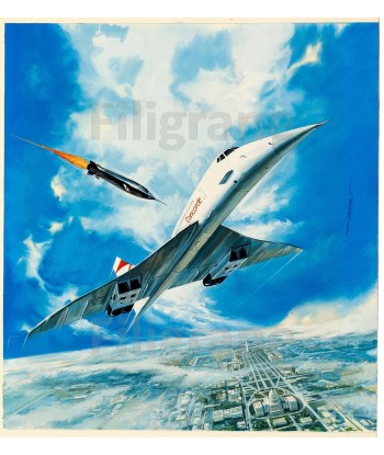 AVIATION LE CONCORDE AVION Robq-POSTER/REPRODUCTION d1 AFFICHE VINTAGE s'inspire de l'anatomie humaine