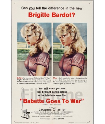 BABETTE GOES TO WAR FILM Rnja-POSTER/REPRODUCTION d1 AFFICHE VINTAGE rembourrage situé sous