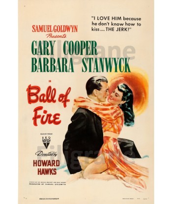 BALL of FIRE FILM Rjpl-POSTER/REPRODUCTION d1 AFFICHE VINTAGE solde