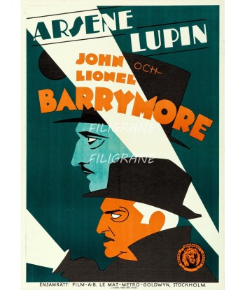 BARRYMORE FILM LUPIN Rlaq-POSTER/REPRODUCTION d1 AFFICHE VINTAGE solde