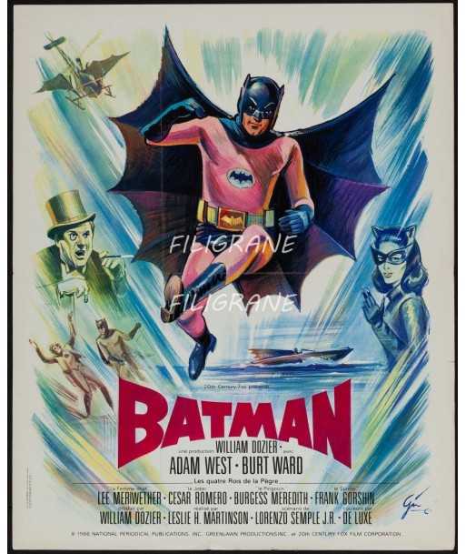 BATMAN FILM Ryns-POSTER/REPRODUCTION d1 AFFICHE VINTAGE shop