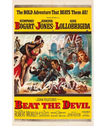 BEAT the DEVIL FILM Roqm-POSTER/REPRODUCTION d1 AFFICHE VINTAGE pour bénéficier 