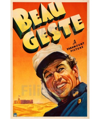 BEAU GESTE FILM Rgas-POSTER/REPRODUCTION d1 AFFICHE VINTAGE votre restaurant rapide dans 