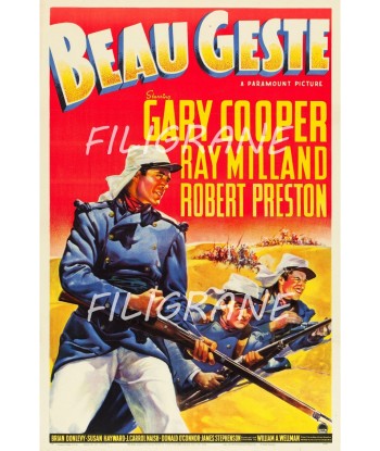 BEAU GESTE FILM Rinf-POSTER/REPRODUCTION d1 AFFICHE VINTAGE Paris Déstockage Promo