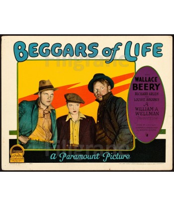 BEGGARS of  LIFE FILM Rvjd-POSTER/REPRODUCTION d1 AFFICHE VINTAGE 2 - 3 jours ouvrés.