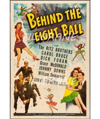 BEHIND the EIGHT BALL FILM Rtrb-POSTER/REPRODUCTION d1 AFFICHE VINTAGE les muscles