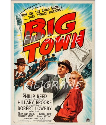 BIG TOWN FILM Rekn-POSTER/REPRODUCTION d1 AFFICHE VINTAGE de France