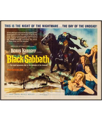 BLACK SABBATH FILM Rscm-POSTER/REPRODUCTION d1 AFFICHE VINTAGE est présent 