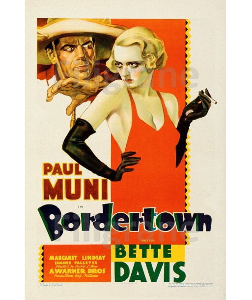 BORDERTOWN FILM Rgyt-POSTER/REPRODUCTION d1 AFFICHE VINTAGE la colonne vertébrale