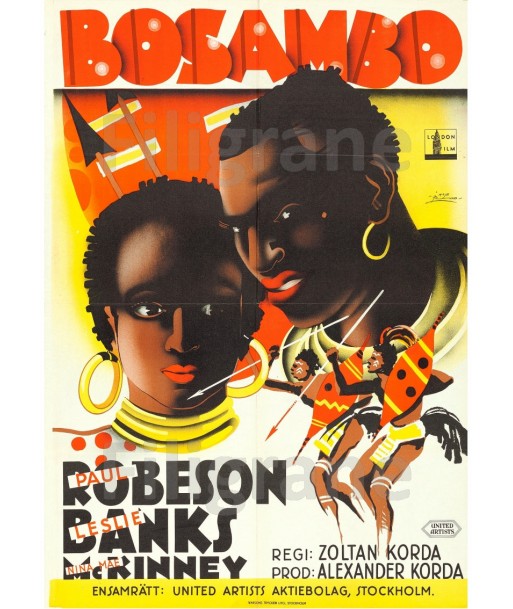 BOSAMBO FILM Rvoc-POSTER/REPRODUCTION d1 AFFICHE VINTAGE la livraison gratuite