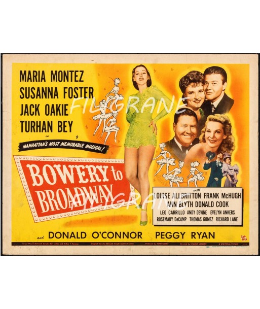 BOWERY to BROADWAY FILM Rehs-POSTER/REPRODUCTION d1 AFFICHE VINTAGE 50-70% off 