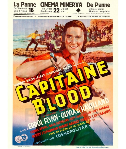 CAPITAINE BLOOD FILM Ralt-POSTER/REPRODUCTION d1 AFFICHE VINTAGE acheter