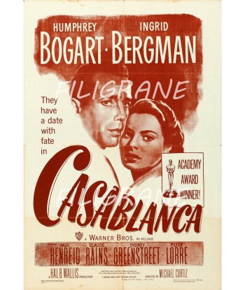 CASABLANCA FILM Rdnn-POSTER/REPRODUCTION d1 AFFICHE VINTAGE chez Cornerstreet bien 