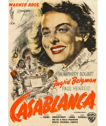 CASABLANCA FILM Rewr-POSTER/REPRODUCTION d1 AFFICHE VINTAGE votre restaurant rapide dans 