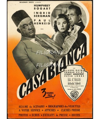 CASABLANCA FILM Rhrx-POSTER/REPRODUCTION d1 AFFICHE VINTAGE ou a consommer sur place