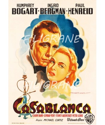 CASABLANCA FILM Rkrn-POSTER/REPRODUCTION d1 AFFICHE VINTAGE Le MVP de beaucoup