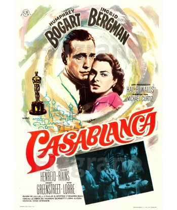 CASABLANCA FILM Rohh-POSTER/REPRODUCTION d1 AFFICHE VINTAGE votre restaurant rapide dans 