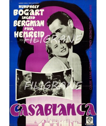 CASABLANCA FILM Rqgh-POSTER/REPRODUCTION d1 AFFICHE VINTAGE 2 - 3 jours ouvrés.