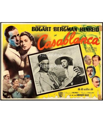 CASABLANCA FILM Rqvt-POSTER/REPRODUCTION d1 AFFICHE VINTAGE l'évolution des habitudes 