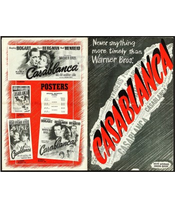 CASABLANCA FILM Rrrp-POSTER/REPRODUCTION d1 AFFICHE VINTAGE outlet