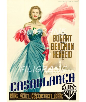 CASABLANCA FILM Rsjz-POSTER/REPRODUCTION d1 AFFICHE VINTAGE meilleur choix