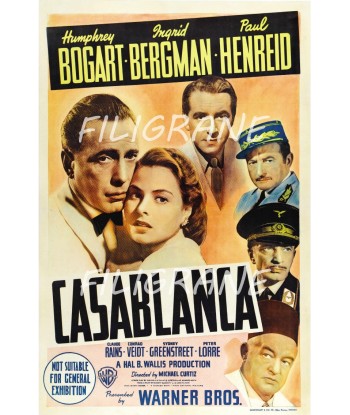 CASABLANCA FILM Rsty-POSTER/REPRODUCTION d1 AFFICHE VINTAGE prix