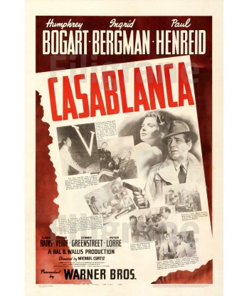 CASABLANCA FILM Rtyn-POSTER/REPRODUCTION d1 AFFICHE VINTAGE les ligaments