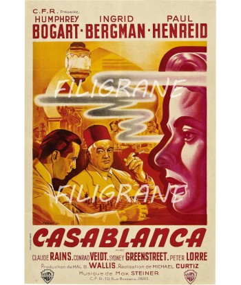 CASABLANCA FILM Rvpo-POSTER/REPRODUCTION d1 AFFICHE VINTAGE Voir les baskets