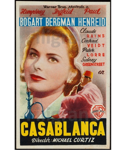 CASABLANCA FILM Rxld-POSTER/REPRODUCTION d1 AFFICHE VINTAGE Jusqu'à 80% De Réduction