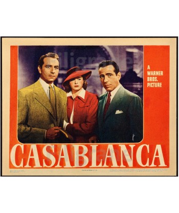 CASABLANCA FILM Rzuh-POSTER/REPRODUCTION d1 AFFICHE VINTAGE Dans la société mordern