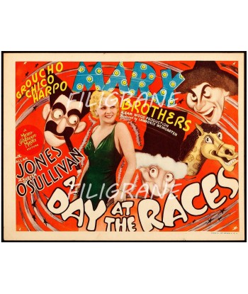 CINéMA A DAY at the RACES  Rtlx-POSTER/REPRODUCTION d1 AFFICHE VINTAGE les ligaments