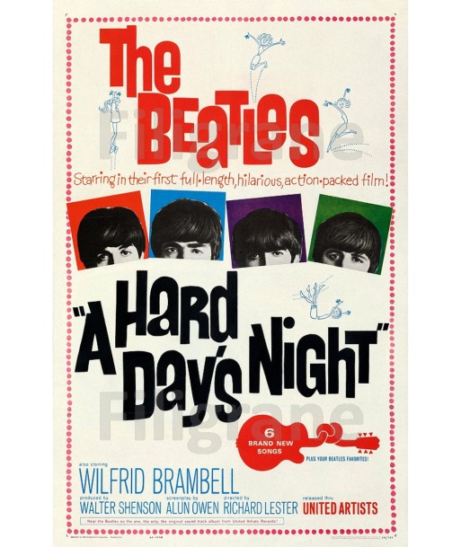 CINéMA A HARD DAY'S NIGHT Ruyp-POSTER/REPRODUCTION d1 AFFICHE VINTAGE Le MVP de beaucoup