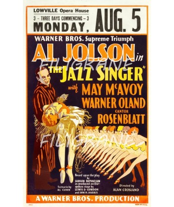 CINéMA AL JOLSON THE JAZZ SINGER Rfom-POSTER/REPRODUCTION d1 AFFICHE VINTAGE hantent personnes