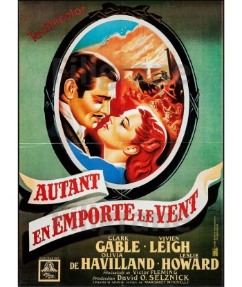 CINéMA AUTANT en EMPORTE le VENT Rmwa-POSTER/REPRODUCTION d1 AFFICHE VINTAGE À commander