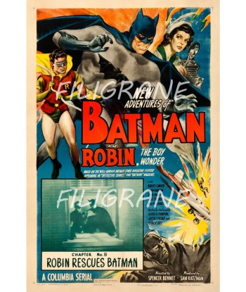 CINéMA BATMAN and ROBIN Rlnu-POSTER/REPRODUCTION d1 AFFICHE VINTAGE offre 