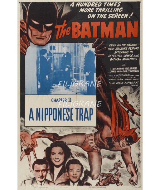 CINéMA BATMAN A NIPPONESE TRAP Rrns-POSTER/REPRODUCTION d1 AFFICHE VINTAGE Les êtres humains sont 