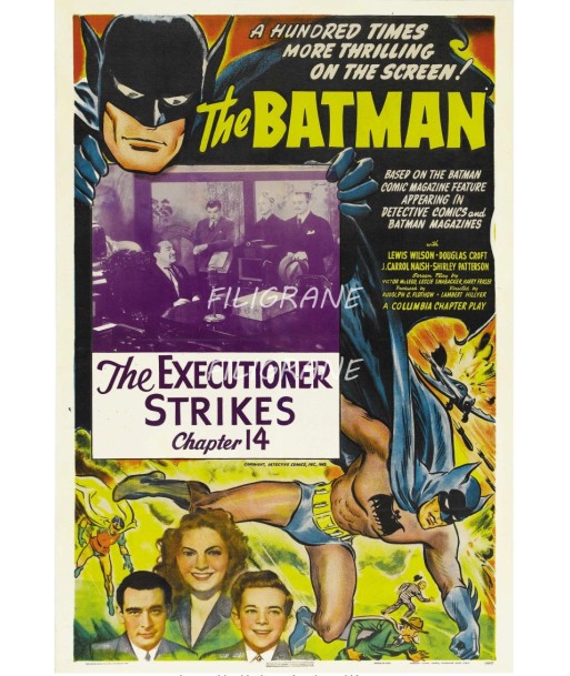 CINéMA BATMAN EXECUTIONER  Rtdp-POSTER/REPRODUCTION d1 AFFICHE VINTAGE les ctes